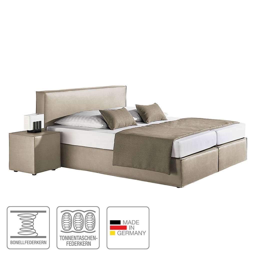 home24 Boxspringbett Cyra Kunstleder