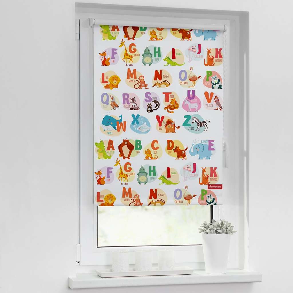 home24 Verdunkelungsrollo ABC-Tafel