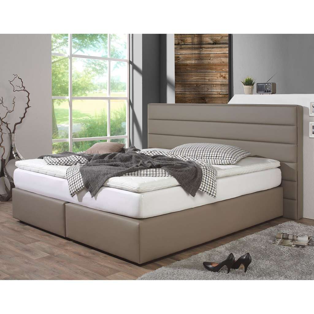 home24 Boxspringbett Ingebo Kunstleder