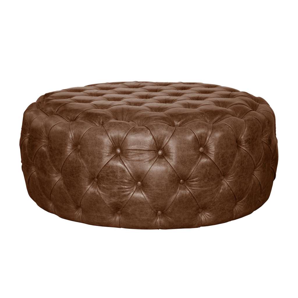 home24 Polsterhocker Pradera Echtleder