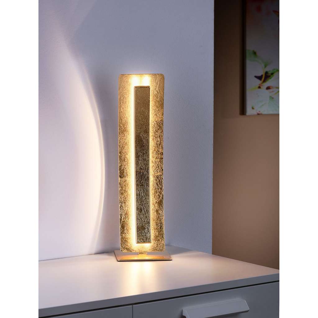 home24 LED-Tischleuchte Nevis Leaf