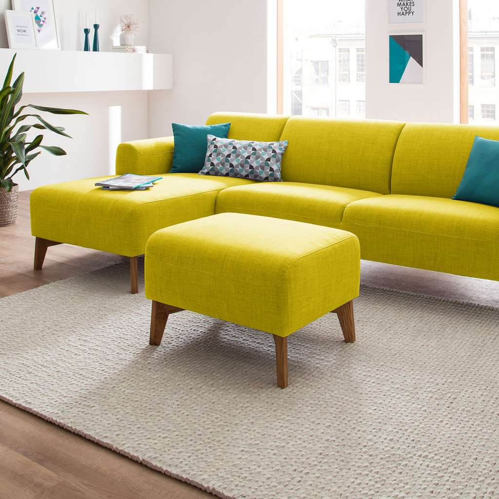 home24 Polsterhocker Bora II Webstoff