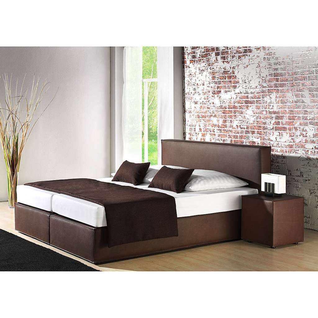 home24 Boxspringbett Cyra Kunstleder