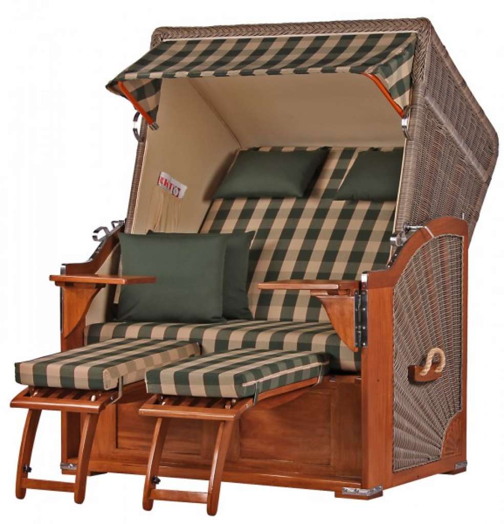 Strandkorb Keitum Mahagoni PE grey Dessin 506