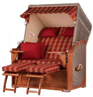 Strandkorb Keitum Mahagoni PE grey Dessin 508