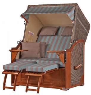 Strandkorb Keitum Mahagoni PE grey Dessin 520