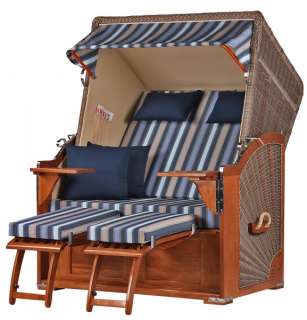 Strandkorb Keitum Mahagoni PE grey Dessin 521