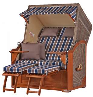 Strandkorb Keitum Mahagoni PE grey Dessin 526