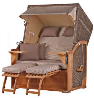 Strandkorb Keitum Teak PE grey Dessin 510