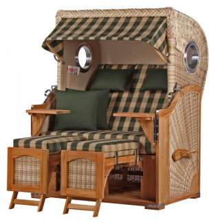 Strandkorb Rantum Teak PE shell Dessin 506