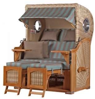 Strandkorb Rantum Teak PE shell Dessin 520