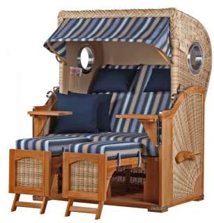 Strandkorb Rantum Teak PE shell Dessin 521