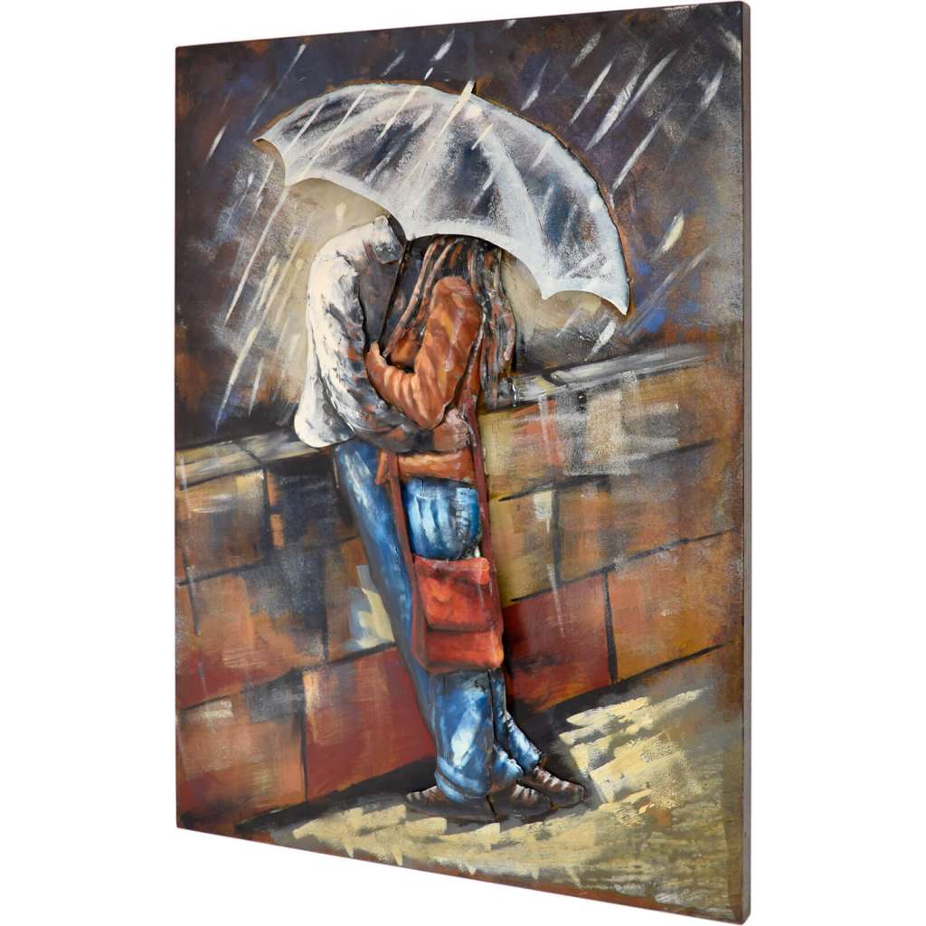 3D Metallbild  Love Rain Wandbild 75 x 100 cm