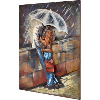 3D Metallbild  Love Rain Wandbild 75 x 100 cm