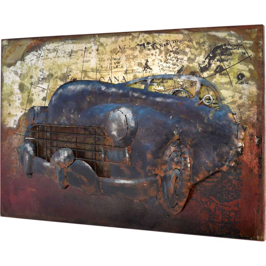 3D Metallbild Oldtimer Wandbild 60 x 40 cm