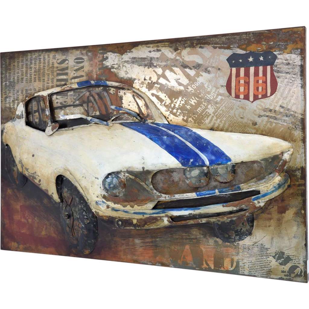 3D Metallbild Auto Wandbild 120 x 80 cm