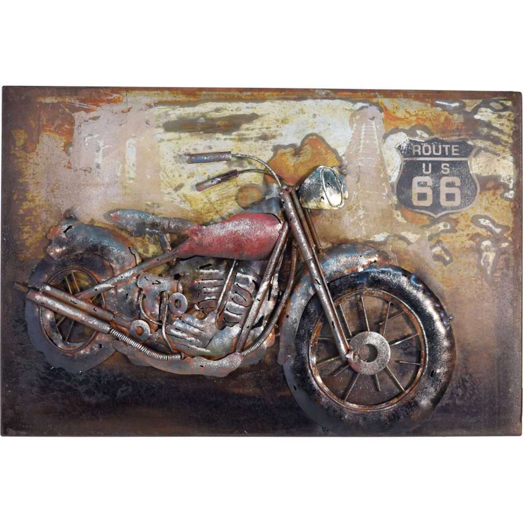 3D Metallbild Motorrad Wandbild 60 x 40 cm