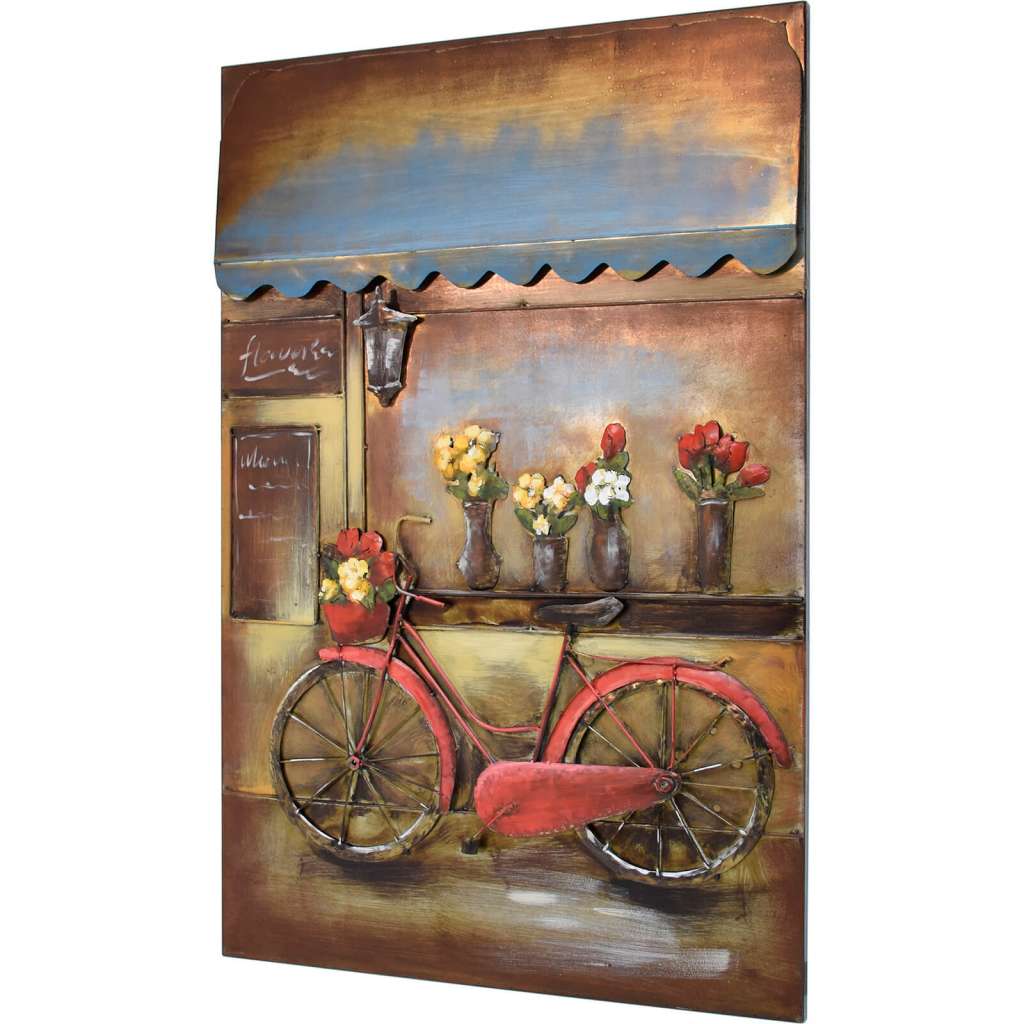 3D Metallbild Fahrrad Wandbild 80 x 120 cm