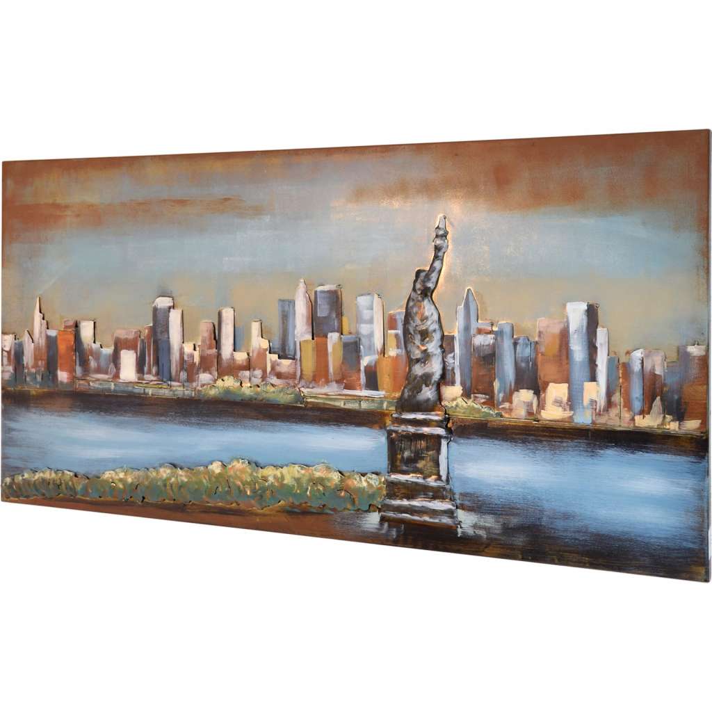 3D Metallbild Freiheitsstatue Wandbild 120 x 60 cm