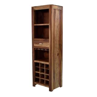 Weinregal Sheesham Massivholz 55 x 40 x 178 cm