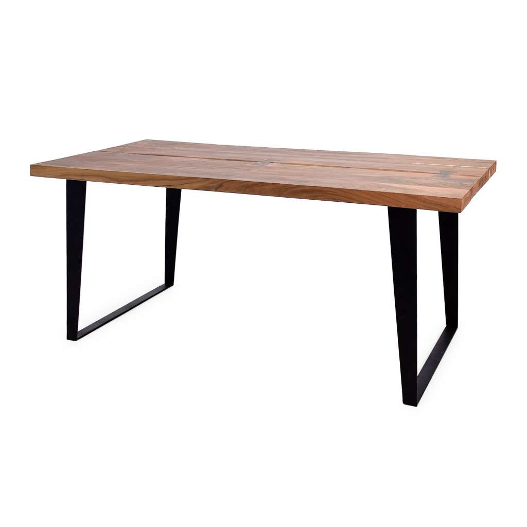 Esstisch in Akazie Massivholz 180 x 90 x 77 cm mit Metallgestell