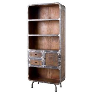 Bücherregal Saigon aus Mangoholz und Metall 80 x 190 cm