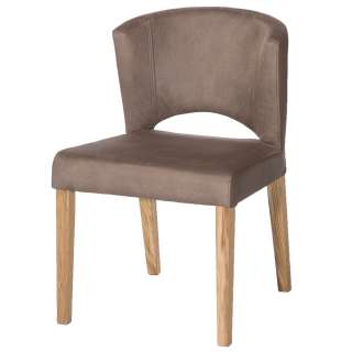 Esszimmerstuhl Braun Eiche Massivholz 2er Set