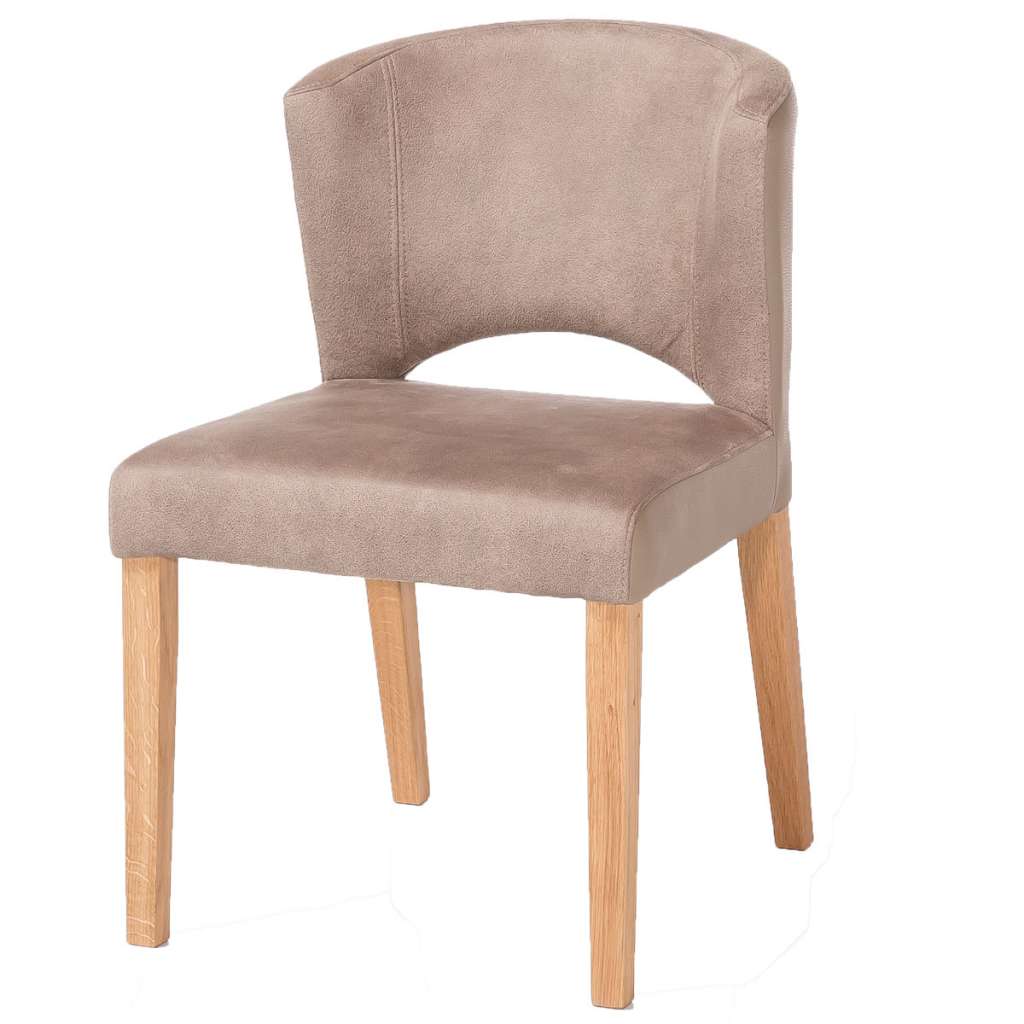 Esszimmerstuhl Taupe Eiche Massivholz 2er Set