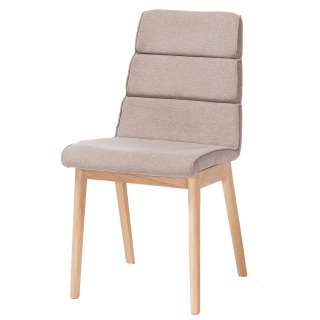 Esszimmerstuhl Beige Eiche Massivholz 2er Set