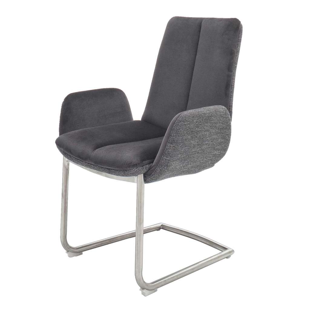 Freischwinger 2er Set Grigor in 3 Farben mit Armlehnen