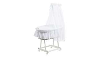 Alvi Komplettstubenwagen 70x40 Jola Satin weiß ¦ weiß ¦ Gestell Kiefer, Korb Weide weiß lackiert ¦ Maße (cm): B: 55 H: 75 Baby > Babymöbel > Babybetten - Höffner