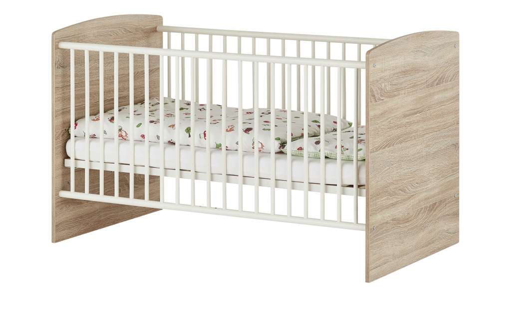 Kinderbett 70x140 weiß - Eiche Betty ¦ holzfarben ¦ Maße (cm): B: 74 H: 77 T: 150 Baby > Babymöbel > Babybetten - Höffner