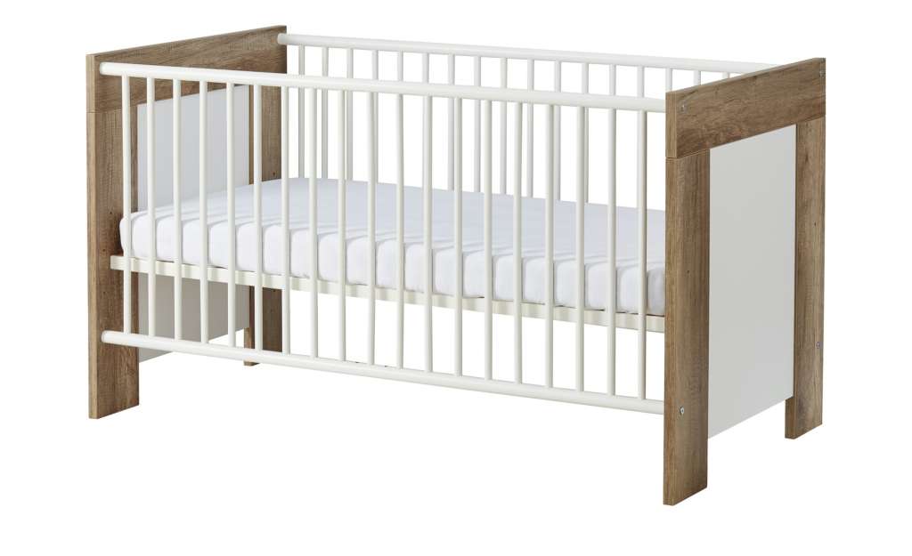Kinderbett 70x140 weiß & holzfarben Henry ¦ holzfarben ¦ Maße (cm): B: 78 H: 82 T: 144 Baby > Babymöbel > Babybetten - Höffner