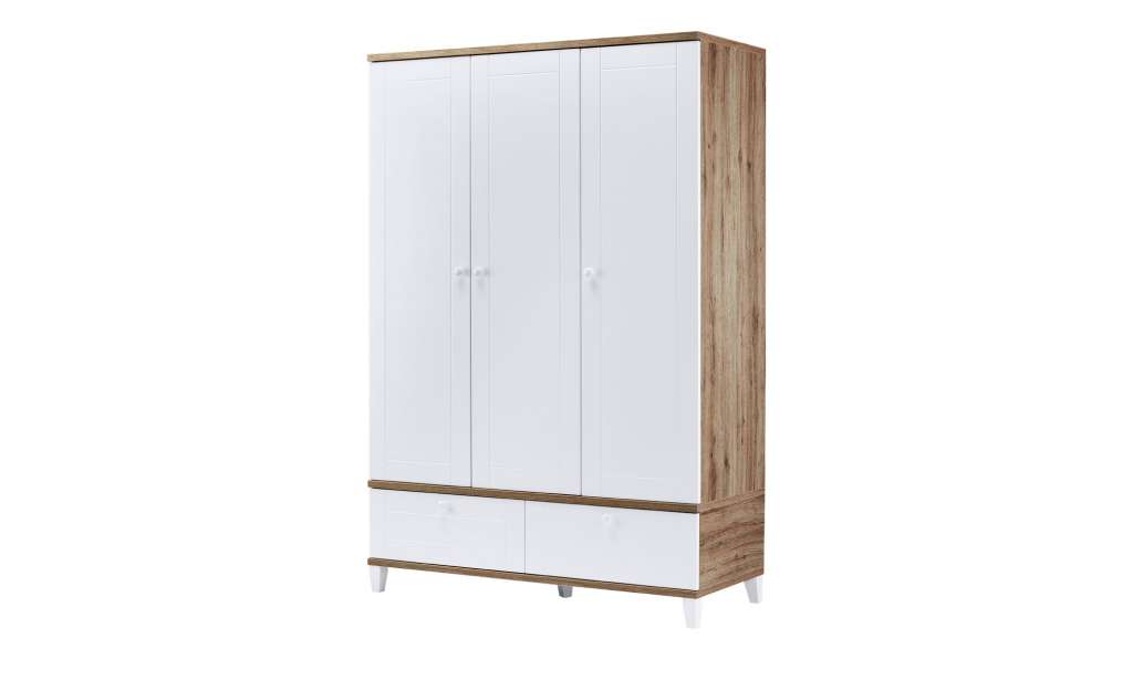 Kleiderschrank   Bellissima ¦ holzfarben ¦ Maße (cm): B: 131 H: 195 T: 54 Baby > Babymöbel > Babykleiderschränke - Höffner