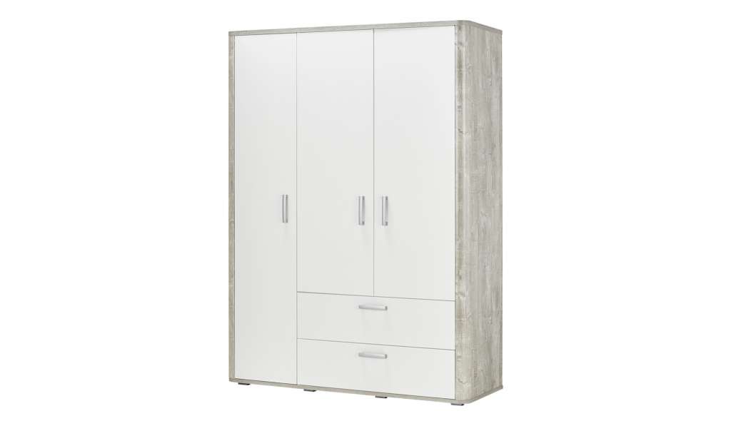 Kleiderschrank 3-türig  Hannes ¦ weiß ¦ Maße (cm): B: 138 H: 189 T: 51 Baby > Babymöbel > Babykleiderschränke - Höffner