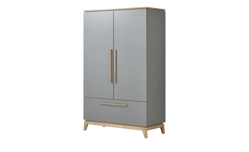 PAIDI Kleiderschrank 2-türig  Sten ¦ grau ¦ Maße (cm): B: 123,3 H: 200 T: 57,1 Baby > Babymöbel > Babykleiderschränke - Höffner