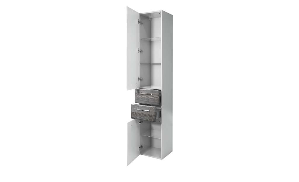 smart Bad-Hochschrank 2-türig  Onda ¦ weiß ¦ Maße (cm): B: 35 H: 185,5 T: 33 Schränke > Badschränke > Bad-Hochschränke - Höffner