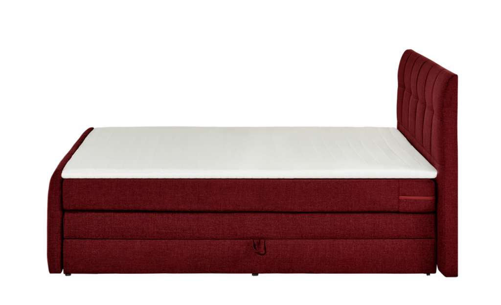 Boxspringbett 180x200 mit Bettkasten Earl ¦ rot ¦ Maße (cm): B: 200 H: 110 T: 220 Betten > Boxspringbetten > Boxspringbetten 180x200 - Höffner