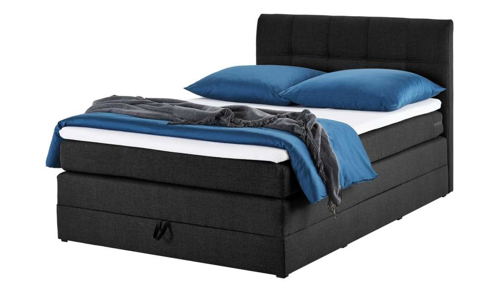 Boxspringbett 140x200 - schwarz Baroness ¦ schwarz ¦ Maße (cm): B: 143 H: 113 T: 212 Betten > Boxspringbetten > Boxspringbetten 140x200 - Höffner