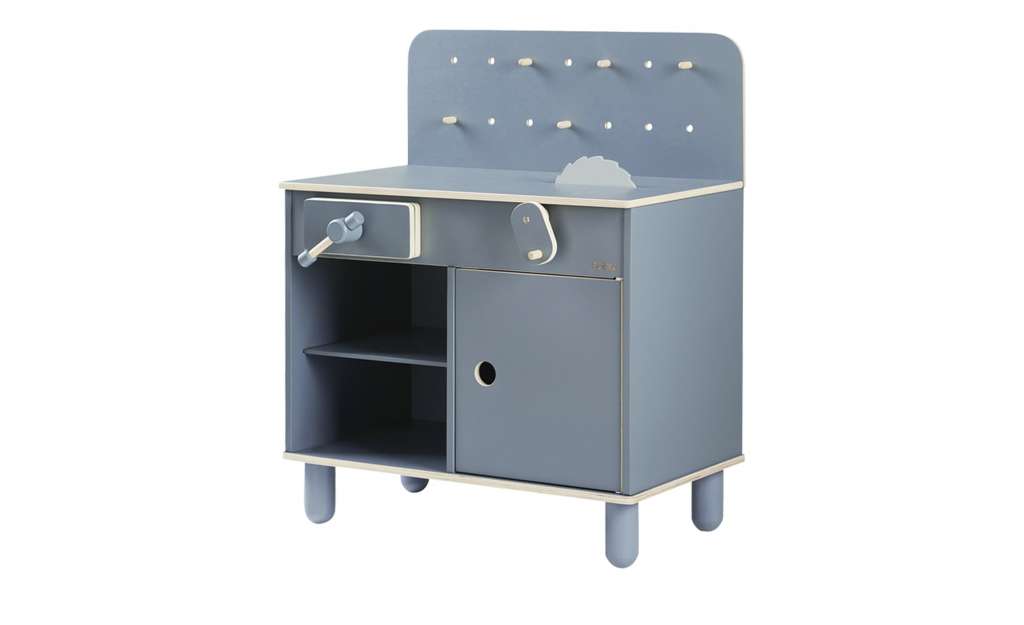 FLEXA Werkbank  The Workbench ¦ blau ¦ Birke massiv, Schichtholz und MDF ¦ Maße (cm): B: 60 H: 74,5 T: 40,7 Ø: [40.7] Geschenkartikel > Geschenke für Kinder - Höffner