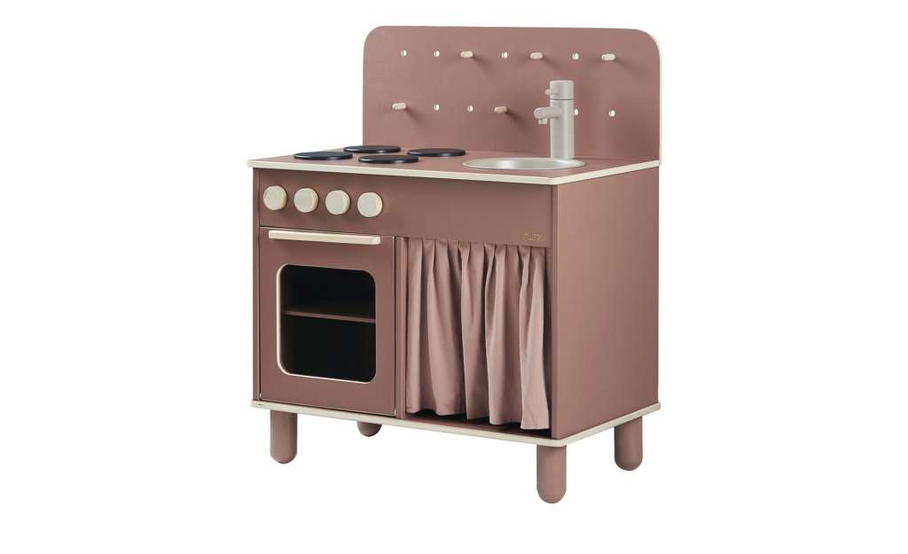 FLEXA Spielküche  The Kitchen ¦ rosa/pink ¦ Waschbecken aus Stahl mit Pulverlackierung , Birke massiv , Schichtholz und MDF, lackiert mit umweltfreundlichen wasserbasierten Lacken ¦ Maße (cm): B: 60 H: 74,5 T: 34,5 Ø: [34.5] Geschenkartikel > Gesche