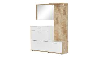 Garderobe  Limone ¦ holzfarben ¦ Maße (cm): B: 146 H: 186 T: 40 Garderoben & Kleiderstangen > Garderoben - Höffner