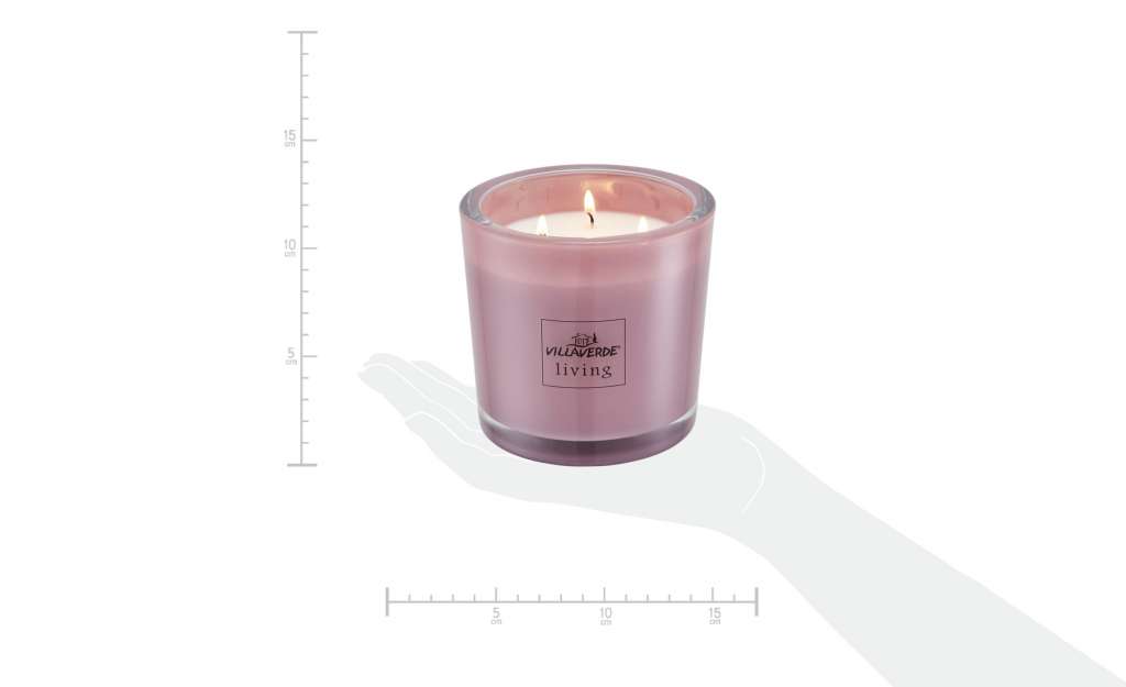 3-Docht Duftkerze  Magnolie ¦ rosa/pink ¦ Glas , Wachs ¦ Maße (cm): H: 12 Ø: [12.0] Dekoration > Kerzen & Lichter - Höffner