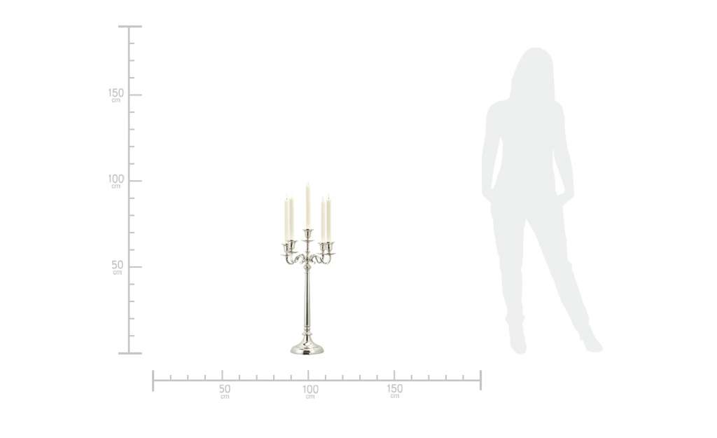 Kerzenständer 5-armig ¦ silber ¦ Metall ¦ Maße (cm): B: 38 H: 72 Dekoration > Kerzen & Lichter > Kerzenständer - Höffner
