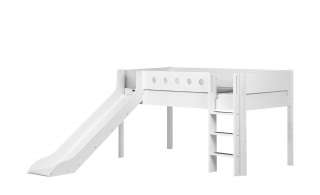 FLEXA Halbhohes Bett mit Rutsche 90x200 weiß Flexa White ¦ weiß ¦ Maße (cm): B: 210 H: 250 T: 120 Kindermöbel > Kinderbetten - Höffner