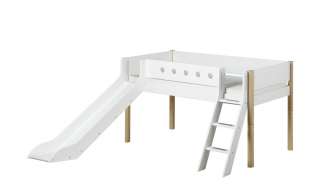 FLEXA Halbhohes Bett mit Rutsche 90x200 weiß Flexa White ¦ weiß ¦ Maße (cm): B: 250 H: 120 Kindermöbel > Kinderbetten - Höffner