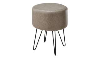 Polsterhocker  Lamoli ¦ grau ¦ Maße (cm): H: 44,5 Ø: [35.0] Polstermöbel > Hocker - Höffner