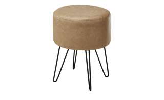 Polsterhocker  Lamoli ¦ beige ¦ Maße (cm): H: 44,5 Ø: [35.0] Polstermöbel > Hocker - Höffner