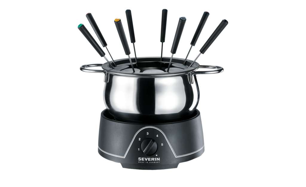 SEVERIN Fondue-Set  FO 2400 ¦ schwarz ¦ Edelstahl, Metall-lackiert ¦ Maße (cm): B: 27 H: 18 T: 27 Elektrokleingeräte > Backen, Kochen, Grillen - Höffner