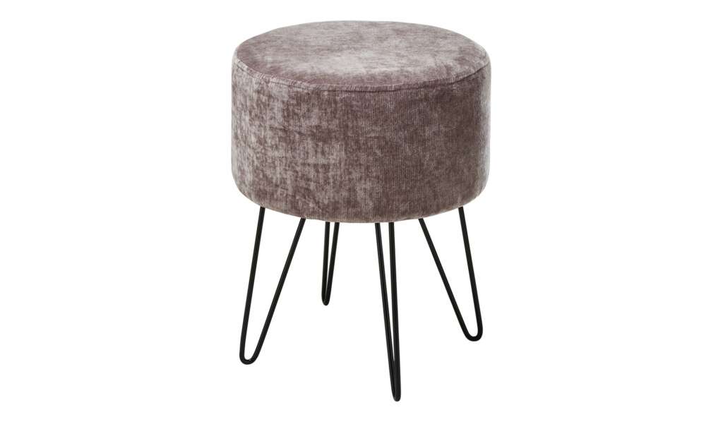 Polsterhocker  Lamoli ¦ braun ¦ Maße (cm): H: 44,5 Ø: [35.0] Polstermöbel > Hocker - Höffner